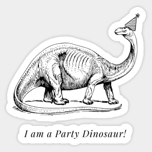 Party Dinosaur Sticker